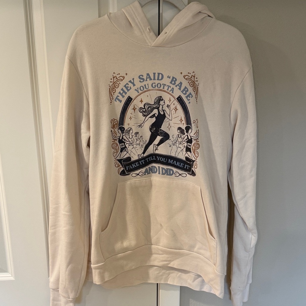 Cream Graphic Women's Hoodie